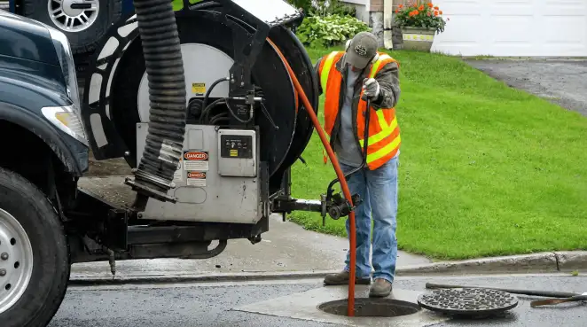 Technician using specialized drainage equipment for sewer line cleaning and foundation protection in Glendale, AZ